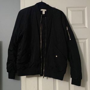 Black bomber jacket